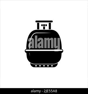 Icône de bouteille GPL, pétrole liquéfié, gaz de pétrole liquide, vecteur de gaz liquéfié illustration Illustration de Vecteur