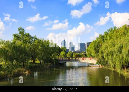 Zhejiang ningbo yinzhou yinzhou parc lac Banque D'Images