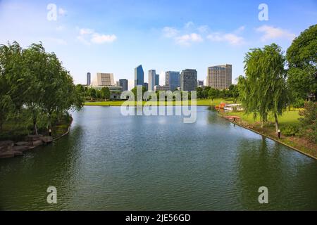 Zhejiang ningbo yinzhou yinzhou parc lac Banque D'Images