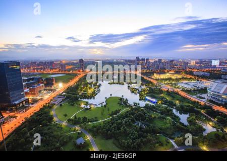 Zhejiang ningbo yinzhou yinzhou parc lac Banque D'Images