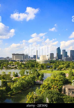 Zhejiang ningbo yinzhou yinzhou parc lac Banque D'Images