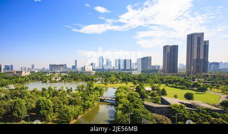 Zhejiang ningbo yinzhou yinzhou parc lac Banque D'Images