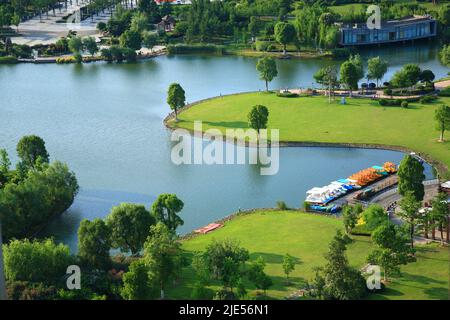 Zhejiang ningbo yinzhou yinzhou parc lac Banque D'Images