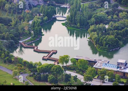 Zhejiang ningbo yinzhou yinzhou parc lac Banque D'Images