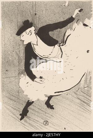 Portrait de la chanteuse Edmée Lescot Edmée Lescot le café concert (titre de la série), imprimerie: Henri de Toulouse-Lautrec, (signé par l'artiste), éditeur: André Marty, imprimeur: Edward Ancourt, 1893, papier, h 270 mm × l 190 mm, h 436 mm × l 320 mm Banque D'Images