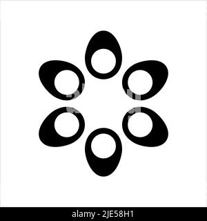 Icône œuf cassé, illustration d'art vectoriel d'œuf cassé Illustration de Vecteur