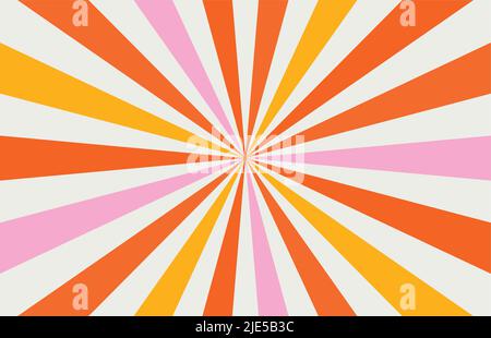 arrière-plans de la ligne arc-en-ciel à vagues acides dans le style hippie 1970s 1960s. papier peint de carnival rétro vintage 70s 60s groove. affiche psychédélique Illustration de Vecteur