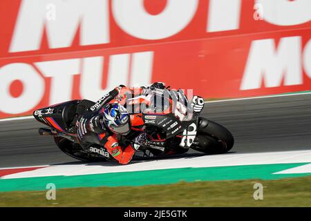 06/25/2022, TT circuit Assen, Assen, Grand Prix des pays-Bas 2022, sur la photo Maverick Vinales d'Apanien, Aprilia Racing Banque D'Images