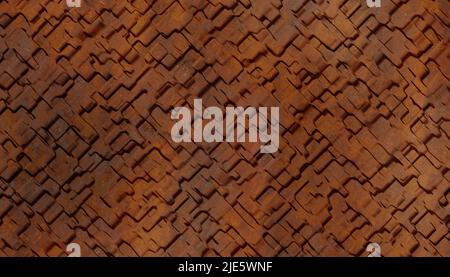 plaque métallique rouillée structurée Banque D'Images