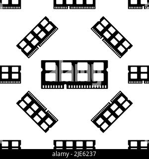Graphique transparent des icônes de mémoire RAM, illustration de l'illustration du vecteur de puce de mémoire d'ordinateur Illustration de Vecteur