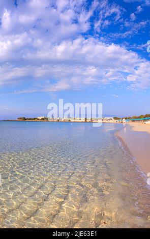 Les plus belles plages d'Italie : Punta Prosciutto à Apulia. Banque D'Images