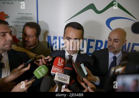 Naples, Italie. 25th juin 2022. Luigi Di Maio, homme politique italien au poste de ministre des Affaires étrangères depuis le 5 septembre 2019 au Mediterraneo Wine & Food and Travel à Castel dell'Ovo. (Credit image: © Mariano Montella/Pacific Press via ZUMA Press Wire) Banque D'Images