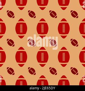 Motif sans couture pour l'icône américaine de football, motif vectoriel sans coutures pour le ballon de football Illustration de Vecteur