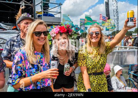 Glastonbury, Royaume-Uni. 25th juin 2022. Le festival Glastonbury 50th 2022, digne Farm. Glastonbury, Credit: Guy Bell/Alamy Live News Banque D'Images