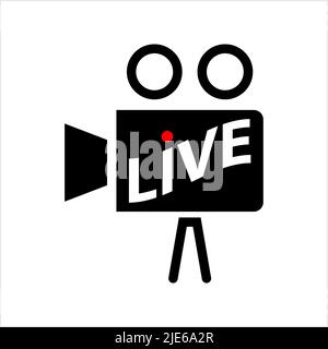 Icône Live, sur l'illustration Air Vector Art Illustration de Vecteur