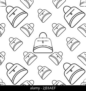 Sac à main Icon sans couture motif, sac à main Design Vector Art Illustration Illustration de Vecteur