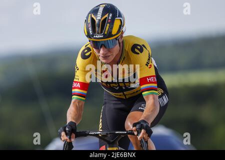 2022-06-25 17:03:35 EMMEN - cycliste Marianne vos en action pendant les Championnats nationaux de cyclisme à Drenthe. ANP bas CZERWINSKI pays-bas - belgique sortie Banque D'Images