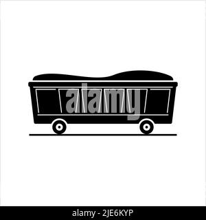 Illustration de l'icône du chariot du mineur Illustration de Vecteur