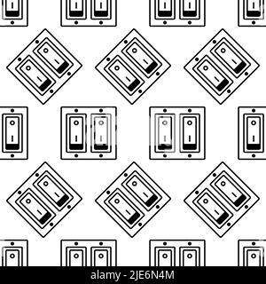 Icône de commutateur Schéma sans couture, illustration de l'illustration du vecteur de commutateur électrique Illustration de Vecteur