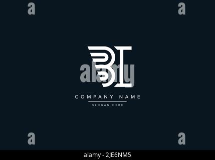 Lettre abstraite alphabétique icône logo BI Illustration de Vecteur