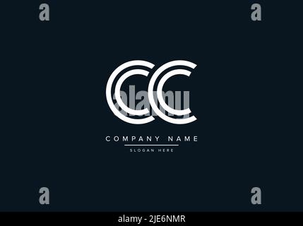 Lettre abstraite de l'alphabet icône logo CC Illustration de Vecteur