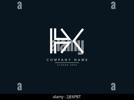 Lettre abstraite lettre icône logo HX Illustration de Vecteur