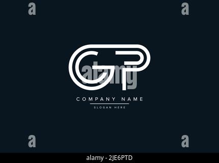 Alphabet lettre abstraite icône logo GP Illustration de Vecteur
