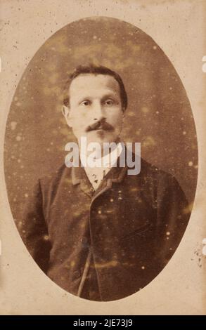 Antquie carte de visite photographie d'un homme français, prise par Felix Bastelica Algier, 19th siècle, c.1880 Banque D'Images