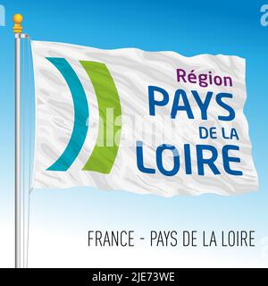 Pays de la Loire, France, drapeau régional vector illustration Illustration de Vecteur