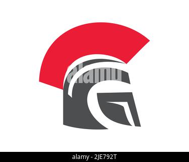 Casque Spartan visualisé avec simplicité Touch Illustration de Vecteur