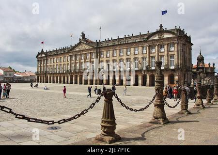 Le Palacio de Raxoi sur la place Obradoiro à Saint-Jacques-de-compostelle Banque D'Images