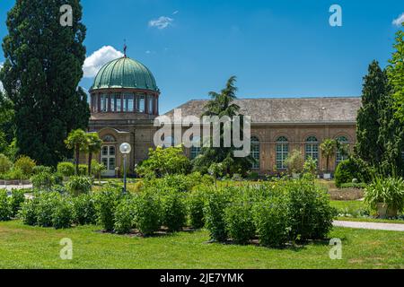 Le jardin botanique à côté du palais. Karlsruhe, Bade-Wurtemberg, Allemagne, Europe Banque D'Images