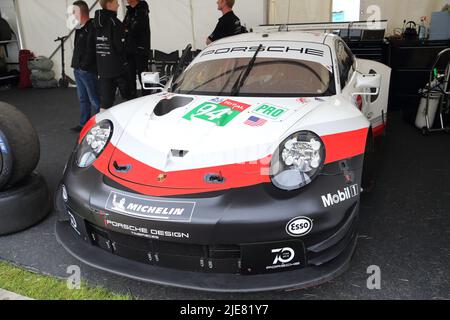 Porsche 911 RSR Racing car au Festival of Speed 2022 à Goodwood, Sussex, Royaume-Uni Banque D'Images