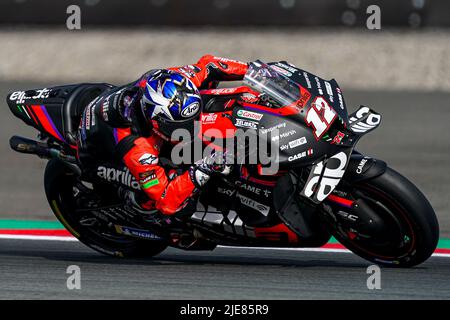 ASSEN, PAYS-BAS - JUIN 26: Maverick Vinales of Aprillia Racing et Espagne pendant le MotoGP des pays-Bas à TT Assen on 26 juin 2022 à Assen, pays-Bas. (Photo par Andre Weening/Orange Pictures) Banque D'Images