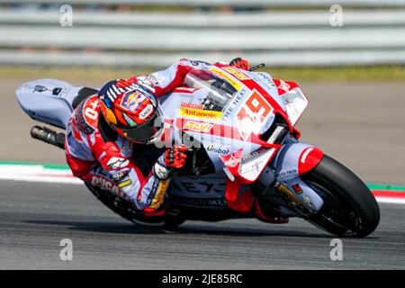 ASSEN, PAYS-BAS - JUIN 26 : Fabio Di Giannantonio de Gresini Racing MotoGP et Italie pendant le MotoGP des pays-Bas à TT Assen sur 26 juin 2022 à Assen, pays-Bas. (Photo par Andre Weening/Orange Pictures) Banque D'Images