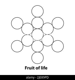 L'oeuf de vie est l'une des formes de base de la géométrie sacrée. Illustration de Vecteur