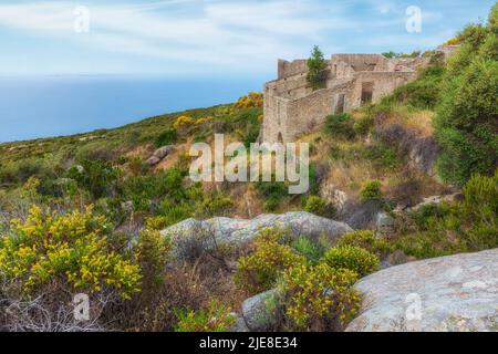 Via del Granito, San Piero, Campo nell'Elba, Elbe, Toscane, Italie Banque D'Images