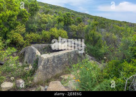 Via del Granito, San Piero, Campo nell'Elba, Elbe, Toscane, Italie Banque D'Images