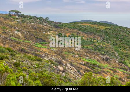 Via del Granito, San Piero, Campo nell'Elba, Elbe, Toscane, Italie Banque D'Images