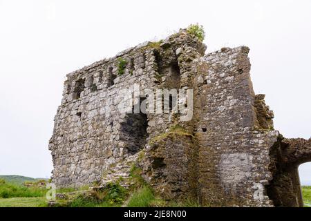 Rock de Dunamase, un fort défensif de 9th siècles au sommet d'une colline, en Irlande. Banque D'Images