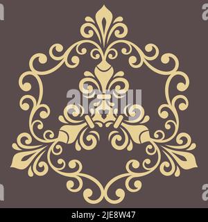 Vintage élégant ornement doré dans un style classique. Résumé motif traditionnel avec des éléments orientaux. Modèle Classic vintage Banque D'Images