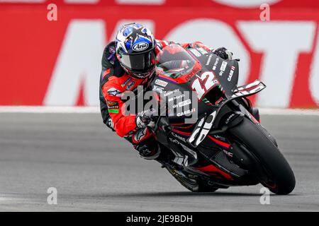 ASSEN, PAYS-BAS - JUIN 26: Maverick Vinales of Aprillia Racing et Espagne pendant le MotoGP des pays-Bas à TT Assen on 26 juin 2022 à Assen, pays-Bas. (Photo par Andre Weening/Orange Pictures) Banque D'Images