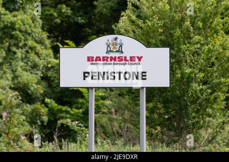 Panneau Penistone, Barnsley, South Yorkshire, Angleterre, Royaume-Uni Banque D'Images