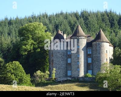 Ancien château en pierre de Vitré, France sur la place de la ville Banque D'Images