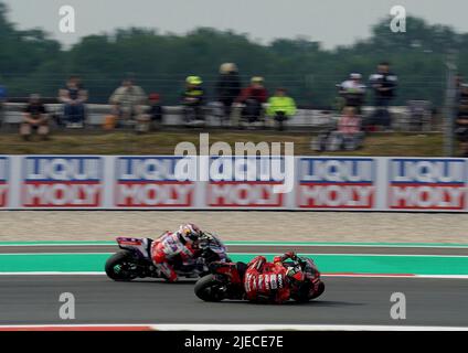 26 juin 2022, TT circuit Assen, Assen, Grand Prix des pays-Bas 2022, sur la photo Francesco Bagnaia d'Italie, Ducati Lenovo Team Banque D'Images