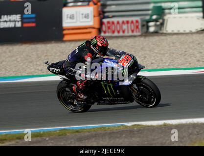 06/26/2022, TT circuit Assen, Assen, Grand Prix néerlandais 2022, sur la photo Fabio Quartararo de France, Monster Energy Yamaha MotoGP Banque D'Images