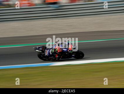 06/26/2022, TT circuit Assen, Assen, Grand Prix néerlandais 2022, sur la photo Fabio Quartararo de France, Monster Energy Yamaha MotoGP Banque D'Images