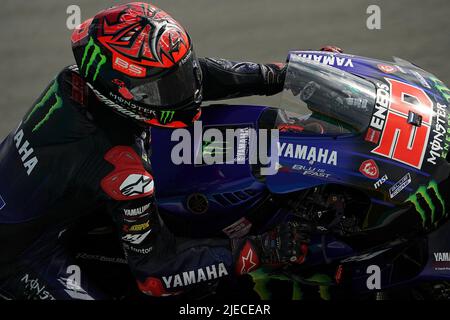 06/26/2022, TT circuit Assen, Assen, Grand Prix néerlandais 2022, sur la photo Fabio Quartararo de France, Monster Energy Yamaha MotoGP Banque D'Images