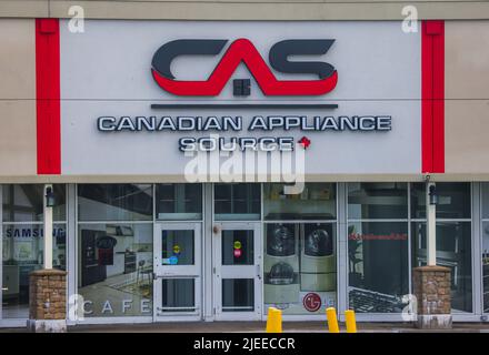 Avant du magasin Canadian Appliance Source. La chaîne de magasins de détail du Canada offre une vaste gamme d'appareils électroniques et de téléviseurs. HALIFAX, NOUVELLE-ÉCOSSE, CANADA Banque D'Images