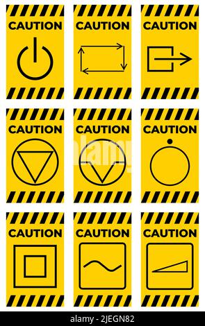 Symbole de mise à la terre de protection, d'alimentation du circuit c.c., c.a. Illustration de Vecteur